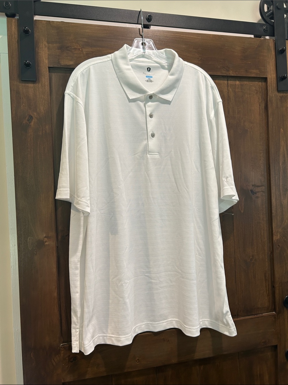 A62 NWT Pro Tour Men's White Polo Shirt - Sleeve Performance Size XXL